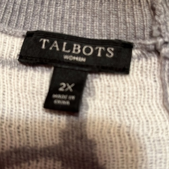 Talbots 2X animal print l/s sweater - Picture 2 of 4